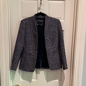 J. Crew Metallic Navy Tweed Lady Blazer